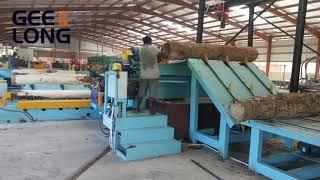 8ft spindleless veneer peeling line working in Sri lanka