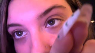 asmr | repeating “lower lash line” w hand movements + personal attention