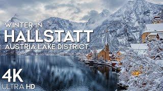 Winter Hallstatt, Austria 4K UHD - Enchanting Winter, Scenic Relaxation Film With Calming Music