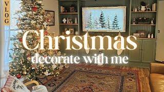 Decorating my living room for Christmas | Christmas 2024 mobile home decorating | #littleblessednest