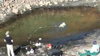 Swim at "Valley Pond" in the canadian arctic