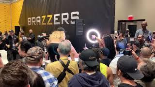 AEE 2019 - Day 4 - Brazzers booth is on fire with Nicolette Shea