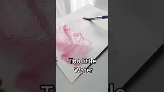 Watercolor technique for beginner artist | how much water is okay? #shorts #watercolour #wetonwet