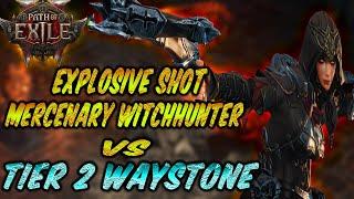 Mercenary  Witchhunter explosive shot  Vs Tier 2 Waystone Path of exile 2  gameplay #poe2