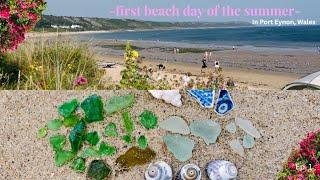 Spend my first beach day in Port Eynon - collecting sea glass, coastal walks, enjoying sunshine