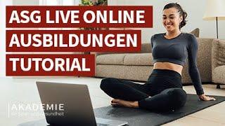 ASG erklärt's: Unsere Live Online-Ausbildung | Online-Campus |  Fernkurse ‍ Fernstudium Tutorial