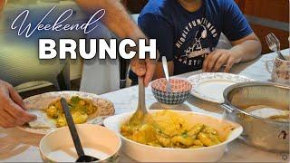 Preparing a Delicious Brunch on a Weekend | Mini Rice Rotis in Chicken curry | Oats Banana Cake