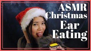 [ASMR] Christmas Ear Eating & Fuzzy Mic Brushing