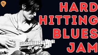 HARD HITTING BLUES Jam Track in D Minor | Guitar Backing Track (60 BPM)