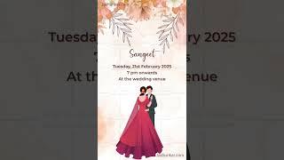 Online wedding invitation video | Animation Wedding Invite | Wedding invitation video template