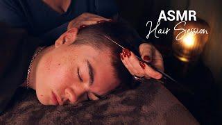  ASMR Hair Session for Sleep  Scalp Inspection & Massage 