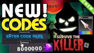 ALL NEW WORKING CODES 2024 | SURVIVE THE KILLER CODES | ROBLOX SURVIVE THE KILLER