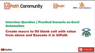 Interview Question | Practical Scenario on Excel Automation in UIPATH