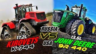 Kirovets K-744 Vs DEERE 9R 440 - Russia Vs USA on around 430 Hp Level - Which comes Stronger?