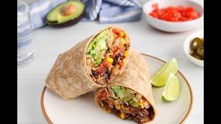 Vegan Black Bean and Rice Burrito