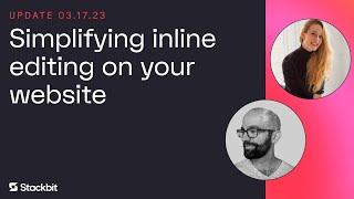 Stackbit Updates: Simplifying inline editing for your website