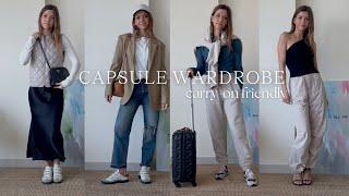 How To Build a Spring Capsule Wardrobe - versatile and  great for travel carry-on only