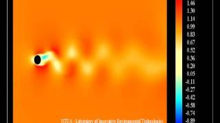 Flow around circular cylinder - Re=300