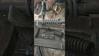 making spring on the lathe | spring making trick in lathe machine |  springs on lathe | #shorts