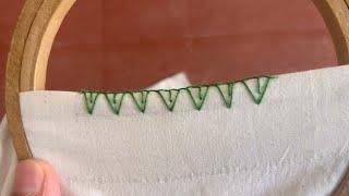 Learn blanket stitch | decorative edge stitch | border embroidery design