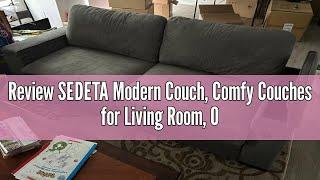 Review SEDETA Modern Couch, Comfy Couches for Living Room, Oversized Loveseat Sofa, Deep Seat Sofa