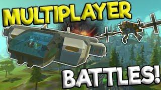 MULTIPLAYER SPACESHIP AI BATTLES! - Scrap Mechanic Gameplay - Best Builds