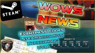 WoWs News   Eventpasspunkte, Steamaccounts, Berechungen & vieles mehr in World of Warships 