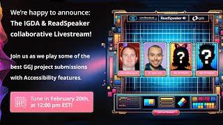 IGDA x ReadSpeaker Accessibility Live Stream