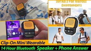 Wearable Bluetooth Mini Speaker /w Phone Answer, Mini Lapel Clip-On Speaker DeWalt Mini Speaker