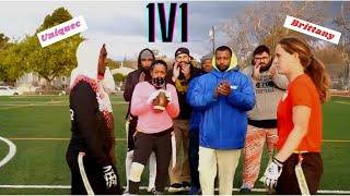 IRL 1v1's Flag Football! | Brittany Vs Uniquec | Vanita vs Jona | #usaflagfootball #nflflagfootball