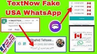 How to use WhatsApp with TextNow number & TextNow otp not received problem solve 2024