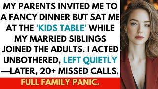 Reddit Story: My Parents Invited Me to a Fancy Family Dinner but Told Me to Sit at the Kids’ Table