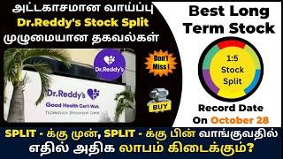 Dr Reddy's Labs – ல் ஒரு அருமையான வாய்ப்பு! | Stock Split - க்கான Record Date Announce பண்ணியாச்சு!