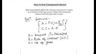 How to find compound interest / Find yearly compound interest using formula / Compound Interest