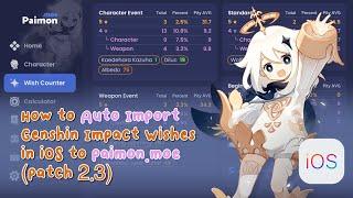 How to use paimon.moe on iOS (patch 2.3)