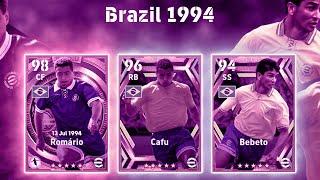 12k coins BIG TIME 97 Romario, Cafu, Bebeto PACK OPENING (Brazil 1994) - eFootball 2023