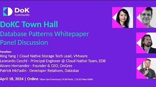 DoKC Town Hall: Database Patterns Whitepaper Panel Discussion