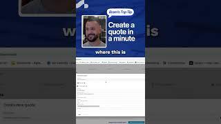 Creating a quote in under a minute! ⏱️