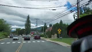 Drive through North Conway NH and Village upta First Bridge.