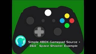 Clickteam Fusion 2.5 Simple XBOX gamepad source & 360 space shooter example