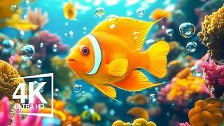 [NEW] 3HRS Stunning 4K Underwater Wonders + Relaxing Music | Coral Reefs & Colorful Sea Life #6