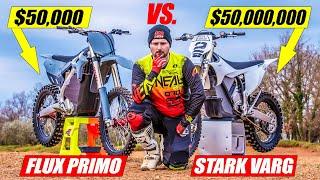 $50,000 Dirt Bike vs $50,000,000 Dirt Bike! | Electric Motocross Shootout