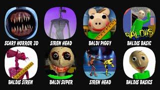 Scary Siren Horror Games 3D, Siren Head Mod, Baldi Piggy School, Baldis Basic Education...