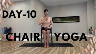 15 Minutes Flow Yoga for Hips || 10 Day Chair Yoga Challenge || Final Day 🪑