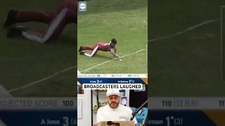 Broadcasters laughed at this mental lapse, a breakdown #cricket #sports #fail #funny #broadcaster