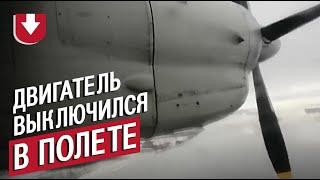 Посадка Ан-24 с отказавшим двигателем