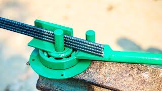 Useful ideas for Metal Bar Bending || Bending Tricks for Flat Bar || Metal bender