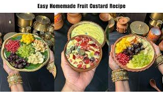 Simple and Easy Fruit Custard Recipe For Summer | Quick Dessert Recipe At Home | The Cookingamma