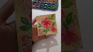 Easy floral art #watercolor #viral