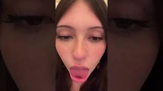 Girl Sticking Out Her Sexy Tongue